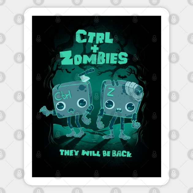 Ctrl+Zombies Sticker by rikolaa